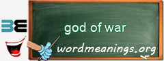 WordMeaning blackboard for god of war